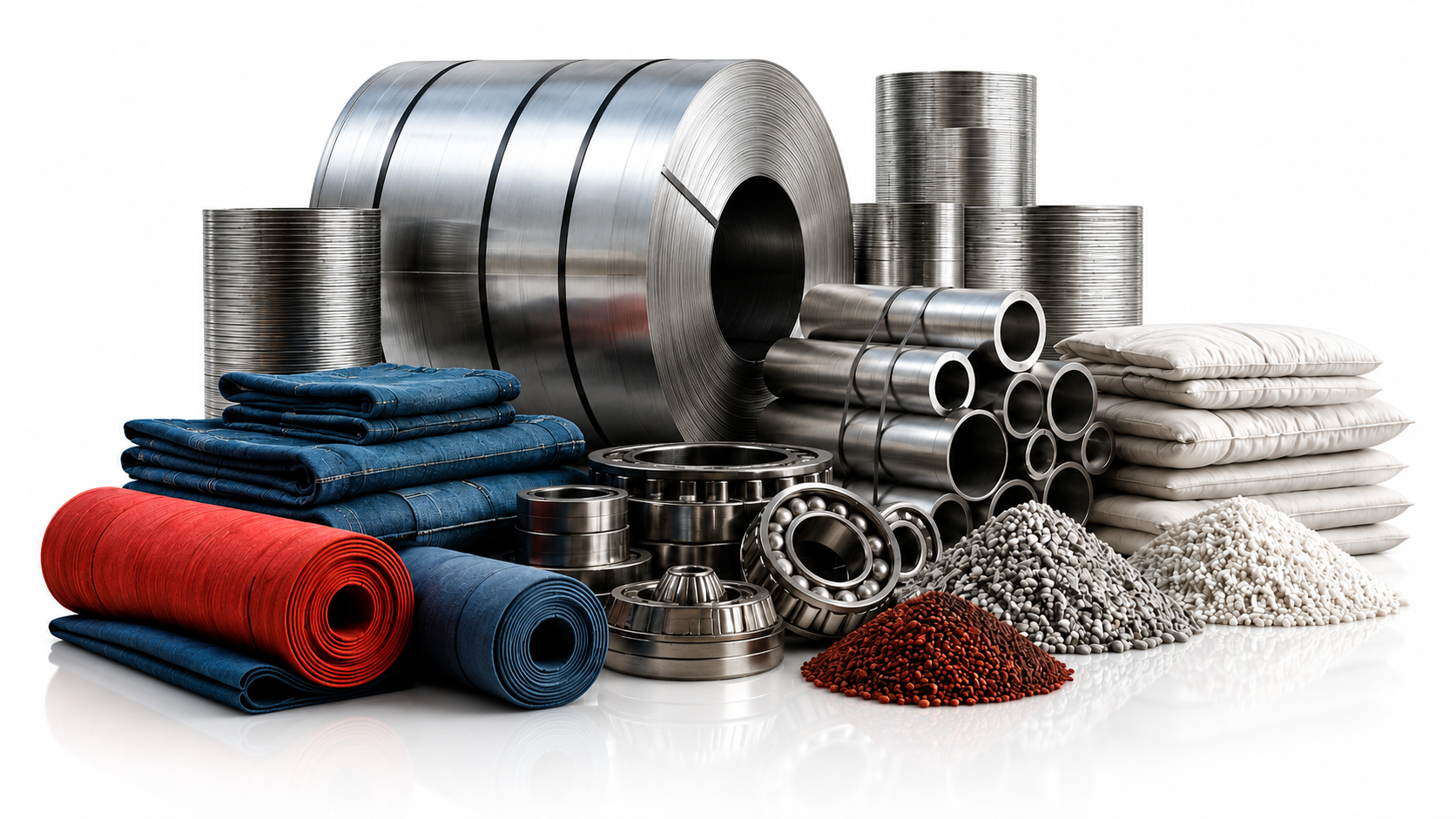 Industrial materials, textiles and raw materials